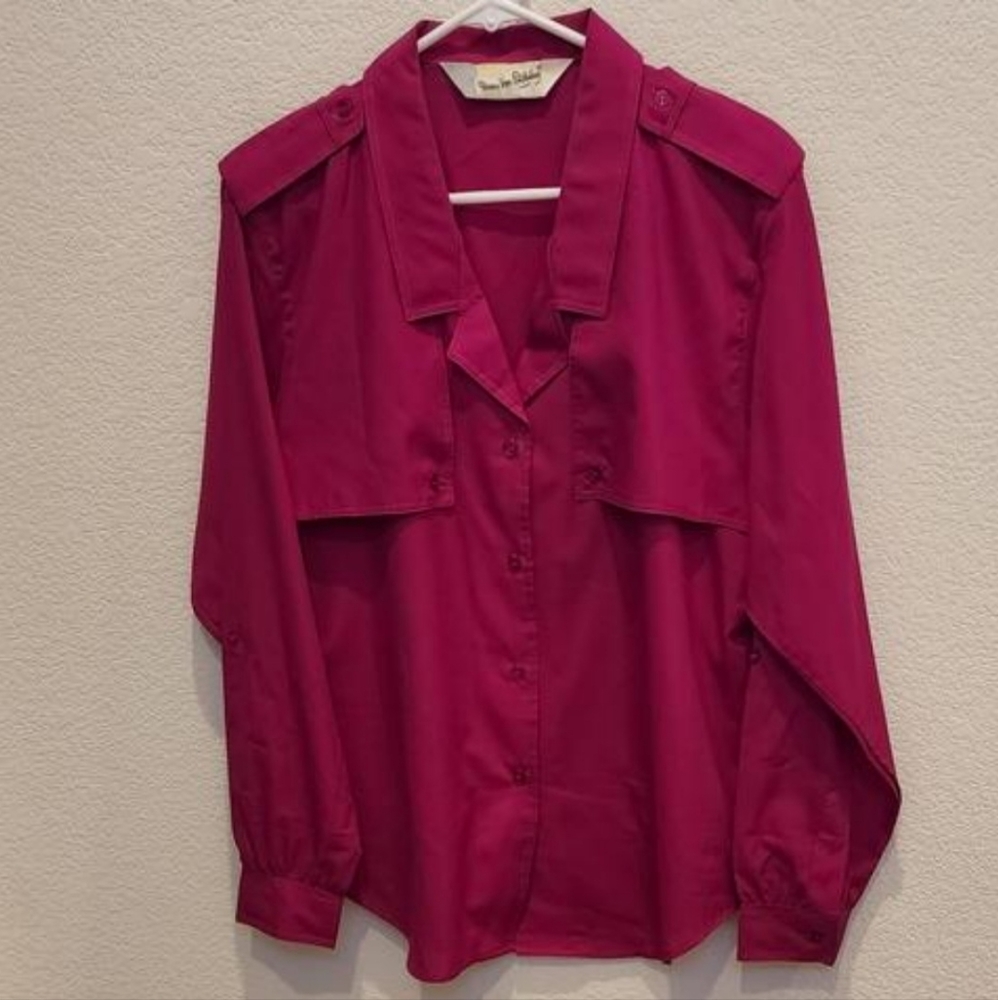 Diane Von Furstenberg vintage  "Safari" blouse size 12.